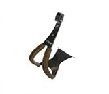 MKS Super toe clips with leather, steel - large