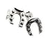 Tiny Sterling Silver HORSESHOE Stud Post Earrings