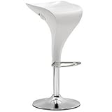 Zuo Modern Furniture Design Mallet Barstool White Chrome 300016