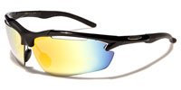 Xloop Black Sunset Vented Cycling Triathlon Sunglasses
