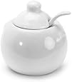 BIA Cordon Bleu White Porcelain 8 ounce Covered Sugar Bowl