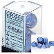 Chessex Dice: Polyhedral 7-Die Mother of Pearl Dice Set - Blue w/silver