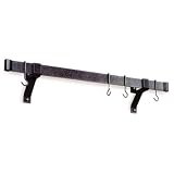 Enclume RB-54-HS 54-Inch Rolled End Bar Premier Wall Rack, Hammered Steel