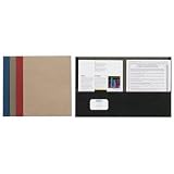 Oxford 78542 Twin Pocket Portfolios, Recycled, Natural, 25/Box