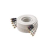 Steren Python - Video / Audio Cable - Component Video / Audio - 5-RCA - 75 Ft - Double Shielded - (Rg-59) - Satin Ivory