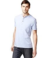 Henley Neck Slim Fit T-Shirt with Stay New™