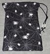 Gallant Hand: Cotton Gamer Dice Bag - Glow-in-the-Dark Spiders (5"x7") - Holds Approximately 90-100 Dice