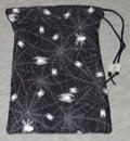 Gallant Hand: Cotton Gamer Dice Bag - Glow-in-the-Dark Spiders (5"x7") - Holds Approximately 90-100 Dice