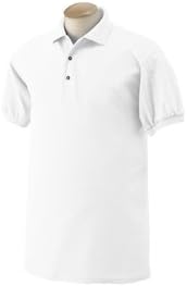 Custom embroidered Super Dad polo shirt, mens small, white