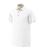 Custom embroidered mean face tennis ball design on polo shirt, youth S 6-8, white