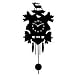 Wall Clock "SILHOUETTE" Forest�� �������ʤ��ڤ골�Τ褦��ɽ�����������ƥ����ƥ��å��ʥǥ����󡣾����ˤϿ����椫�鸽�줿�����Υ��륨�åȤ�ɽ�����졢���β��ˤ��ڤˤȤޤꡢ�ٷƤ��Ƥ��뤫�Τ褦��Ļ�Υ��륨�åȤ�������Ƥ��ޤ����ʤ�������...