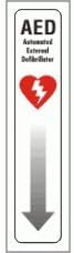 AED Location Sign 4 in. x 18 in. (.060 plastic)
