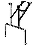 Waddell #FTL 100 PR Black Fold Table Leg