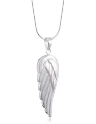 VINANI brand Germany 925 Sterling Silver Women Pendant big Wing matte/shiny Angel with Snake Chain Necklace AFMG-S