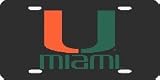 Miami Hurricanes Laser Cut Black License Plate - SET OF 6 - Sports Merchandise