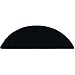 Durable Coporation Thermoset Vulvcanized Rubber Grand-Stand Beauty & Barber Anti-Fatigue Mat, Circle with Recess, for Indoors, Solid Black
