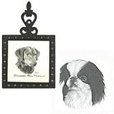 Japanese Chin Square Trivet, Porcelain by Rosalinde (4.5' x 8')