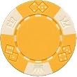 Clay Composite Lucky Crown Poker Chips 25 11.5 gram Yellow Poker Chips