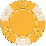 Clay Composite Lucky Crown Poker Chips 25 11.5 gram Yellow Poker Chips