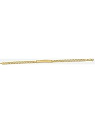 4mm 14k Yellow Pave Curb ID Bracelet 8"