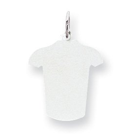 Genuine IceCarats Designer Jewelry Gift Sterling Silver Engravable T-Shirt Charm