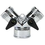 Adorama / Delta Metal Faucet Y Adapter With Shut Off Valves, Brass