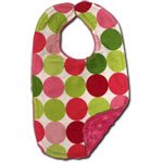 Personalized Pink Disco Dot Chenille Bib