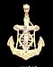Charm 14kt Dual Colored Gold Anchor with Christ - 1M548