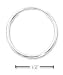 Sterling Silver 16mm Endless Wire Hoop Earrings