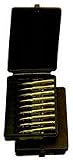 MTM/CASE-GARD 9-ROUND RIFLE AMMO WALLET -- BROWNFor: .22-250, 220 Swift, 243 Win., 25-06, .250 Sav. .257 Wby. Mag., .264 Win. Mag., .270, .280 Rem., 30-06,.300 H&H Mag., .300 Wby. Mag., 303 Brit., .308 Win., 35 Whelen, .375 H&H Mag., 40-60 Sharps Str.,6MM Rem., 7x57, 7MM Mauser, 7MM Rem. Mag., 7MM Wby. Mag. 8MM-06