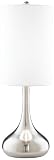 Moderne Brushed Steel Finish Table Lamp