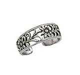 Toe Ring - Sterling Silver , Floral Celtic Designs