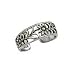 Toe Ring - Sterling Silver Antiqued Floral Toe Ring
