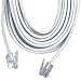 GE TL96119 Phone Line Cord (25 ft, White, 4-conductor)