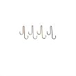 Enclume DLH-HS Double Level Hook, Set of 6, Hammered Steel