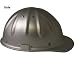 Skull Bucket Aluminum Cap Style Hard Hats with Ratchet Suspension - Silver