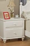 Night Stand with Storage Drawers - White Finish