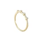 14k Yellow Gold Diamond Stackable Ring