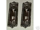 2 Egg & Dart Solid Antique Nickel Backplates 8 In.tall
