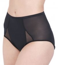 Body Wrap Moderate Control Shapewear Hi-Cut Brief Panty (MEDIUM Black)