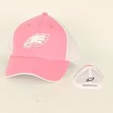 Philadelphia Eagles NFL Women's Pink & White Mesh Back Trucker Hat