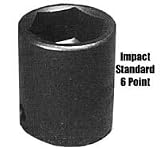 1/2 In Dr Impact Socket, 6 Pt, 3/8 In