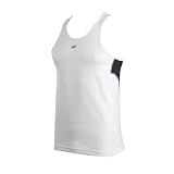 NEW BALANCE Men's Running Singlet (MRMS812E-WT), L