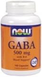 Gaba with B-6 500 mg/2 mg 100 Capsules NOW Foods
