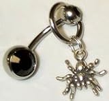 Black Widow belly button ring