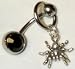 Black Widow belly button ring