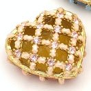 Piearth ピアース ジュエリーボックス クリスタル 宝石箱 ハート NO21 ピンク 21-3 PK