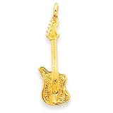 14k Polished Electric Guitar Charm