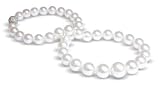 10 x 13mm white silver Australian south sea cultured pearl necklace 18
