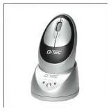 Q-Tec Mouse Optical Wireless - Mouse - optical - 3 button(s) - wireless - RF - PS/2 wireless receiver